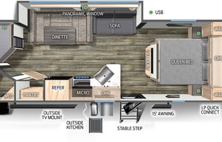 2021 Forest River RV Cherokee Grey Wolf 26DBH