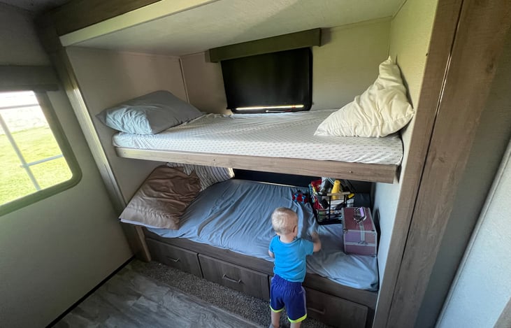 One side bunk bed