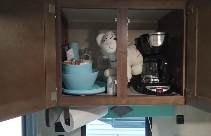 dishes & coffee maker