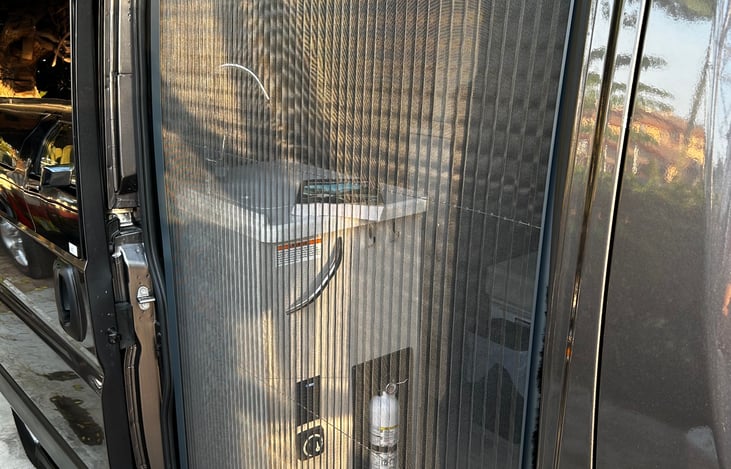 Bug screen for sliding door for that nice afternoon summer breeze.