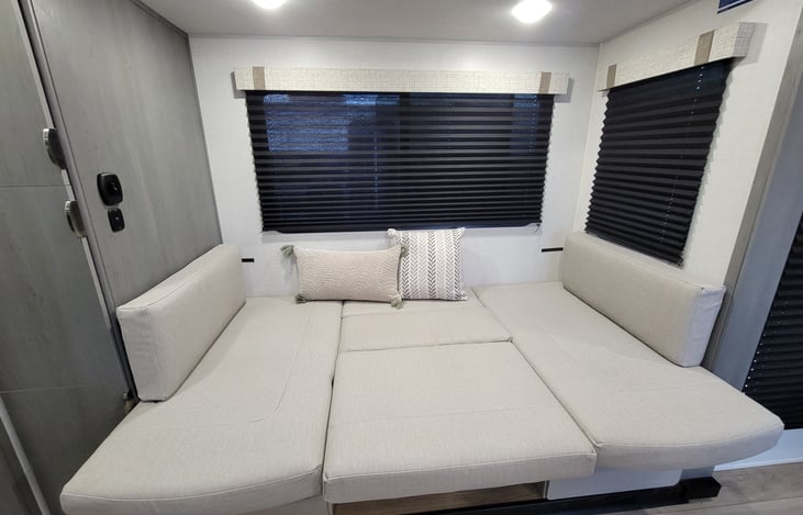 dinette converted to a bed