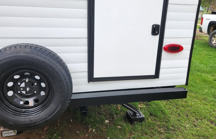 This is an emergency exit / loading door that leads into the bunk room. When locked, it cannot be opened from the outside, however can be opened from the inside.