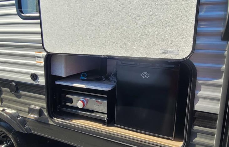 outdoor Refrigerator and gas cook top