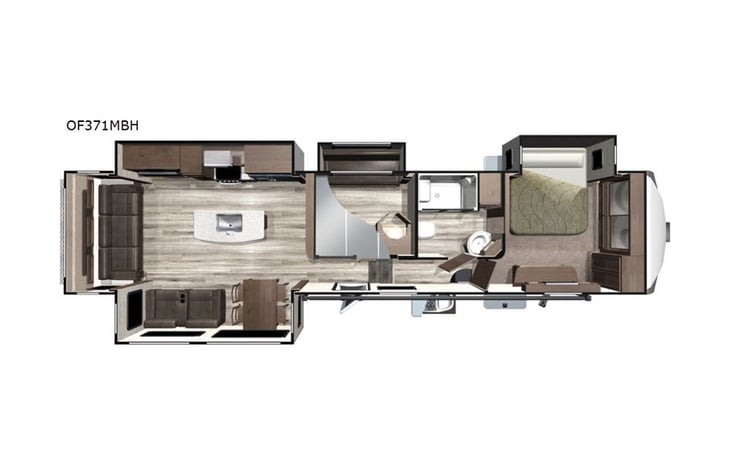 Representative floor plan provided by a trusted RVshare partner.