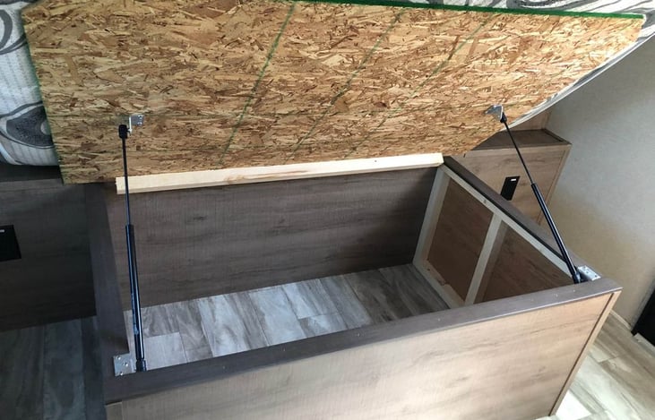 Under bed storage (master bedroom)