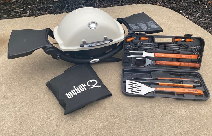OPTIONAL - Weber Airstream Q1200 Grill with Grill Set