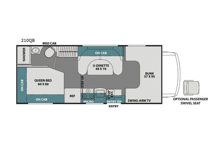 Representative floor plan provided by a trusted RVshare partner.
