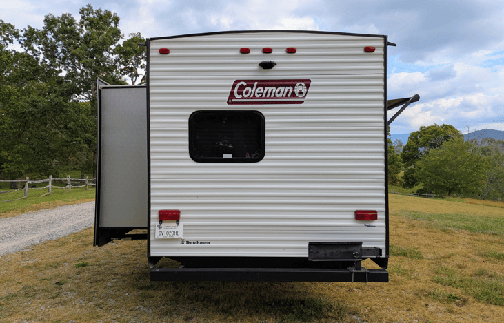 Family-friendly 2022 Coleman Lantern 334BH sleeps 9 w/ a private bunkhouse and 2 slide-outs. Modern, bright and spacious, features outdoor kitchen, large fridge, power awning, ample storage, and more.