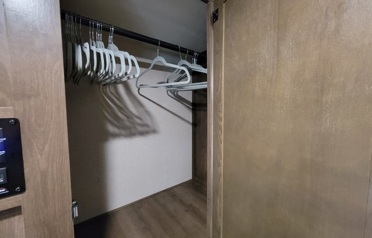 Linen Closet with hangers