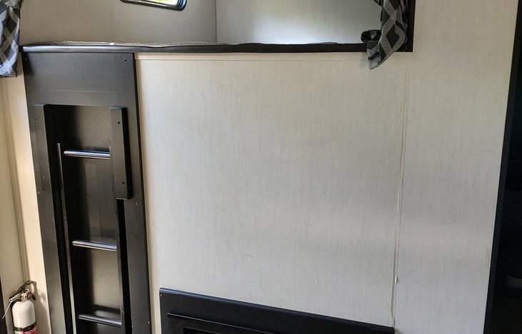 Large treehouse style bunks (function like side by side single beds or queen bed)