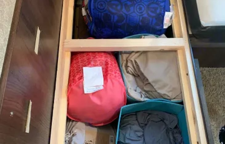 provided extra sleeping bags and lines that will be fresh