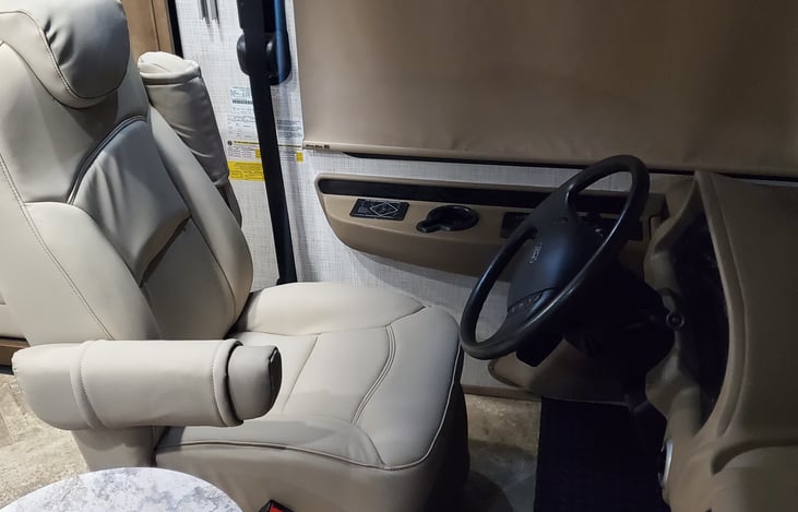 Newly reupholstered driver's seat