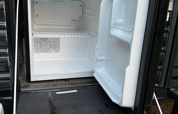 outside mini fridge