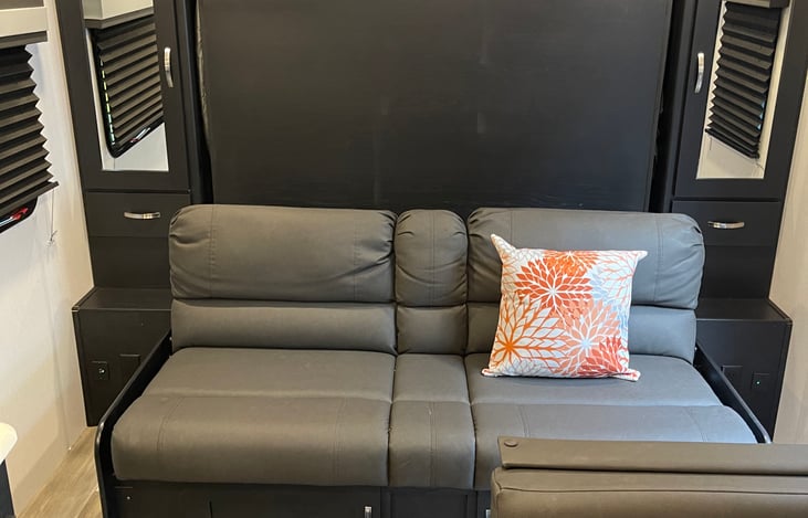 Living room / once murphy bed is folded away