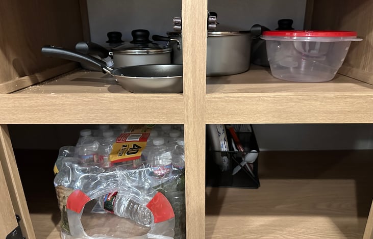 Pots & Pans. Water Bottles.