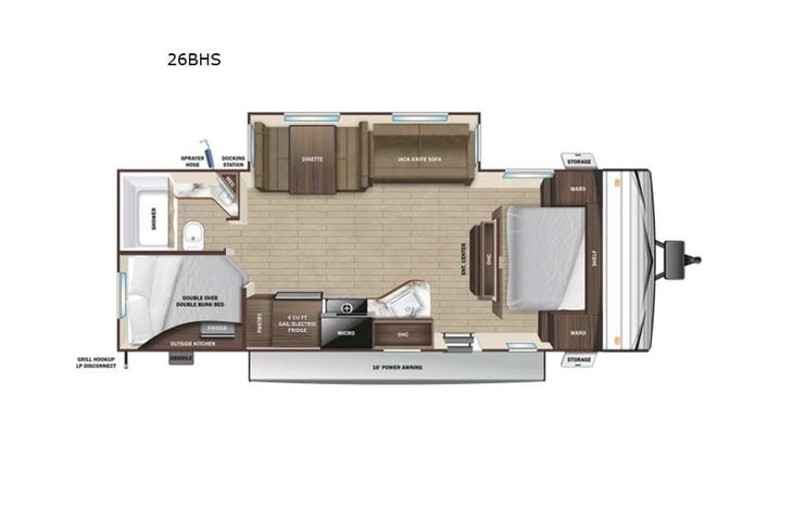 Representative floor plan provided by a trusted RVshare partner.