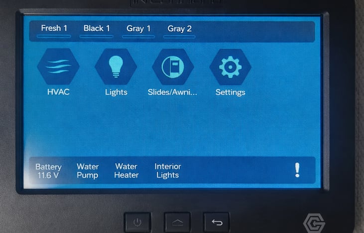 Control the camper from the InCommand touch screen. Download the InCommand app and have the power from your phone!