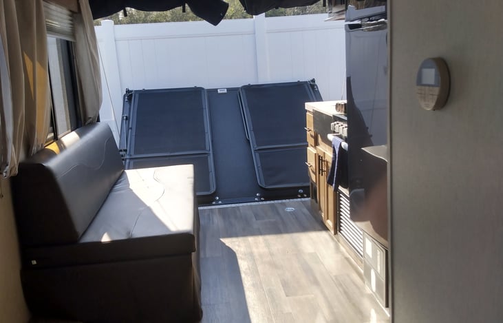 Rear door/ patio deck.
