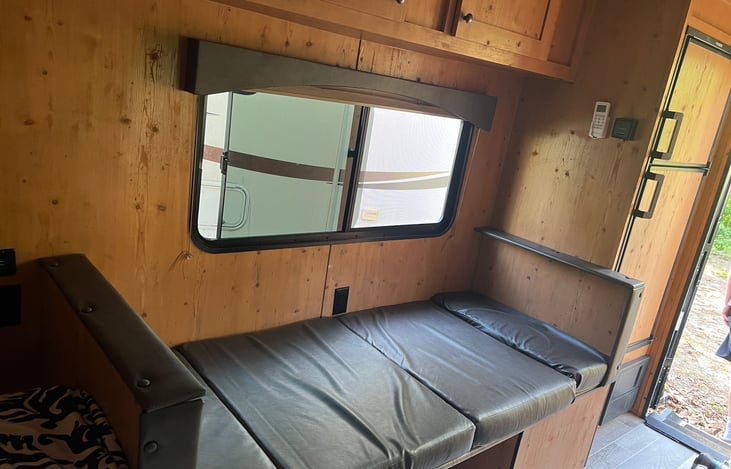 Table converted into bed