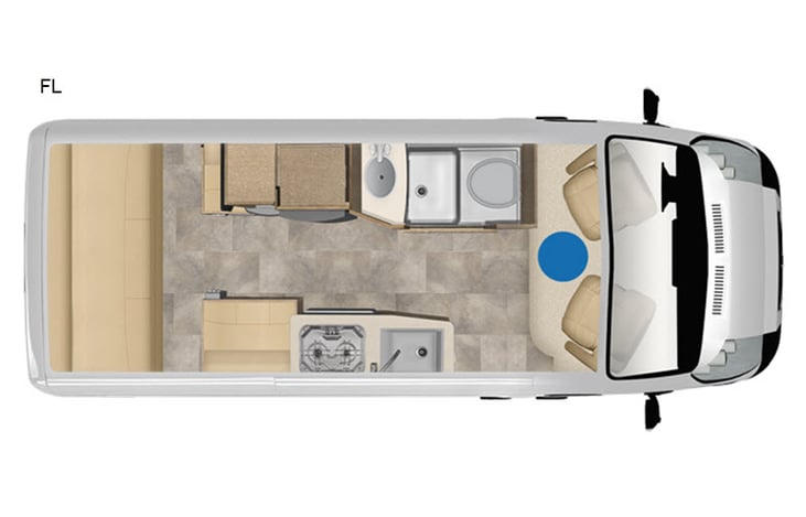 Representative floor plan provided by a trusted RVshare partner.