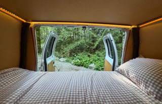 PNW Van Conversion | Solar · Roof Rack · Fridge