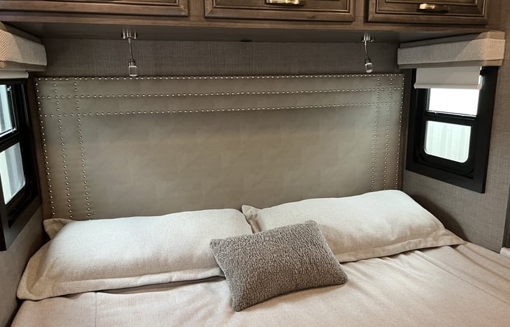 Dual windows in master bedroom