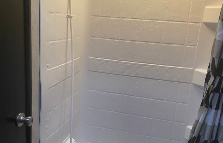 Shower in the bathroom