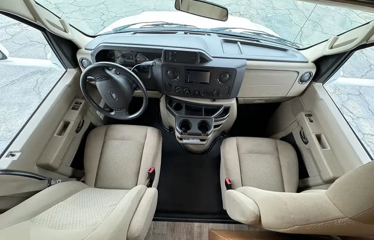 Includes, back up camera, cruise control, touchscreen usb/cd/radio media center, AC for the cab, and air bags.