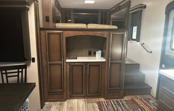 Central vac located in cabinet