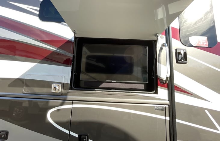 Outdoor TV and sound bar