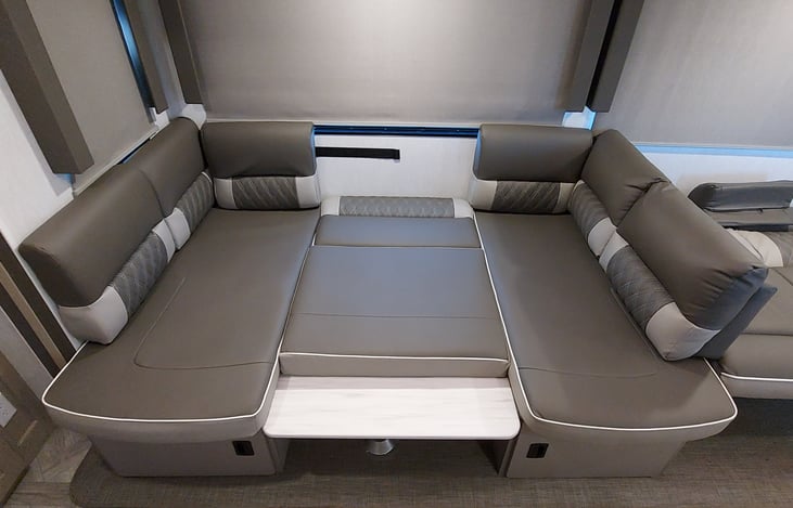 Kitchen table collapsed into a full size bed