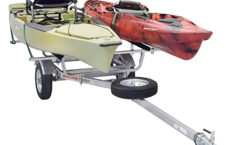 FREE kayaks with trailer and full pro-grade equipment to paddle awaaaay! Comes on a small, easy to pull trailer.