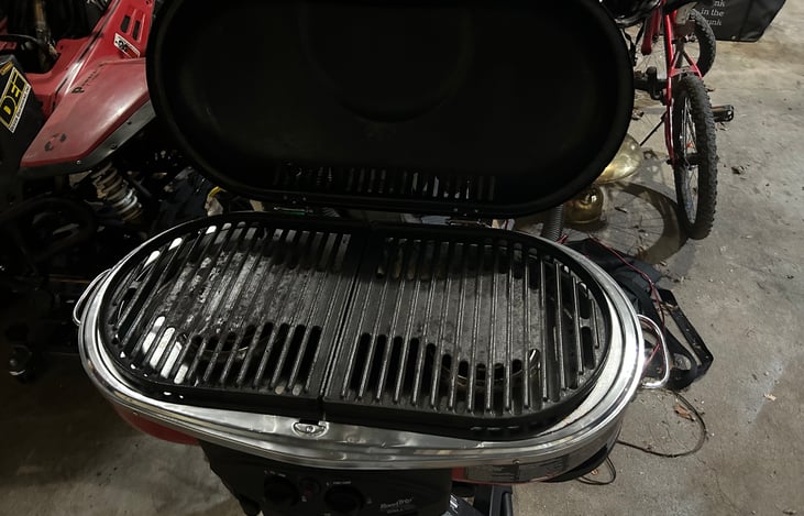 Propane grill you just need to bring your own small propane tanks