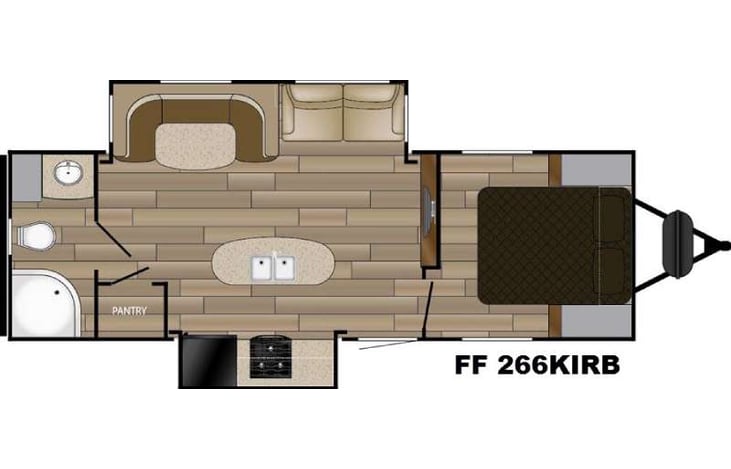 Representative floor plan provided by a trusted RVshare partner.