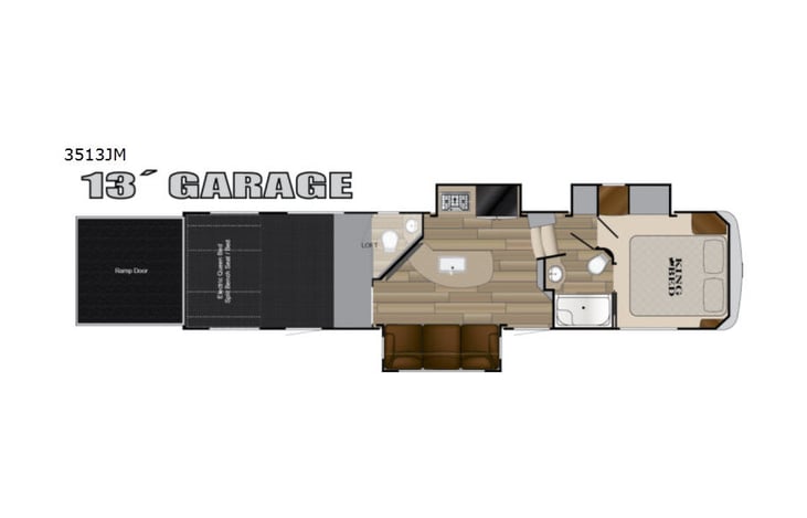 Representative floor plan provided by a trusted RVshare partner.