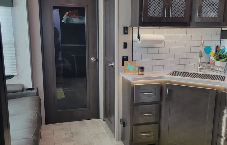 View from front door to garage