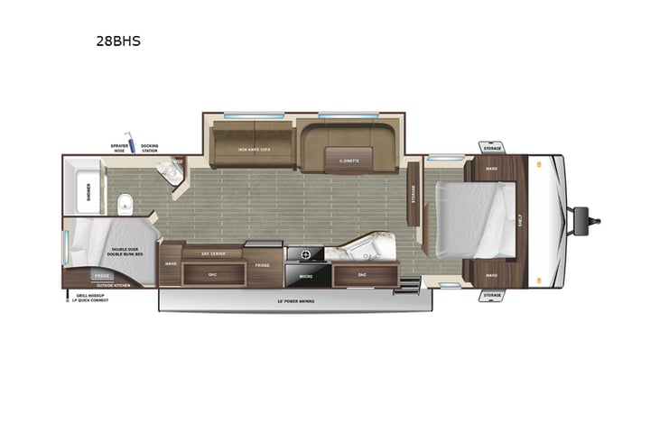 Representative floor plan provided by a trusted RVshare partner.