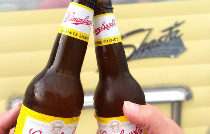 Having some Summer Shandy with our Summer Shandy Shasta!