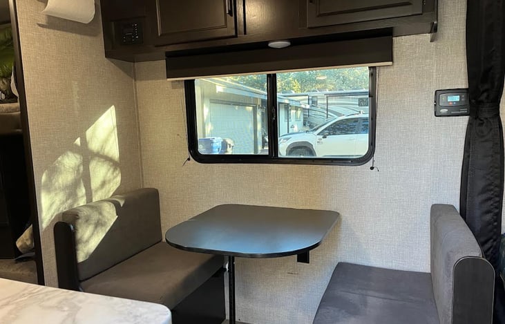 Cozy dinette with a view and under seat storage