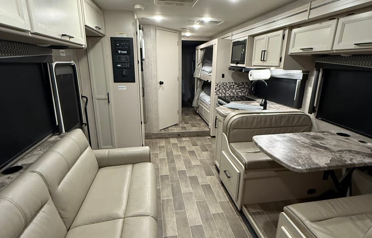 Slide open floor plan