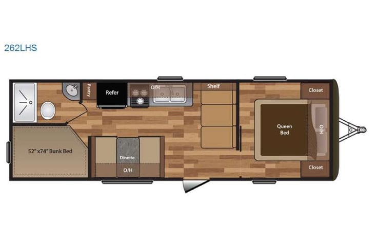 Representative floor plan provided by a trusted RVshare partner.
