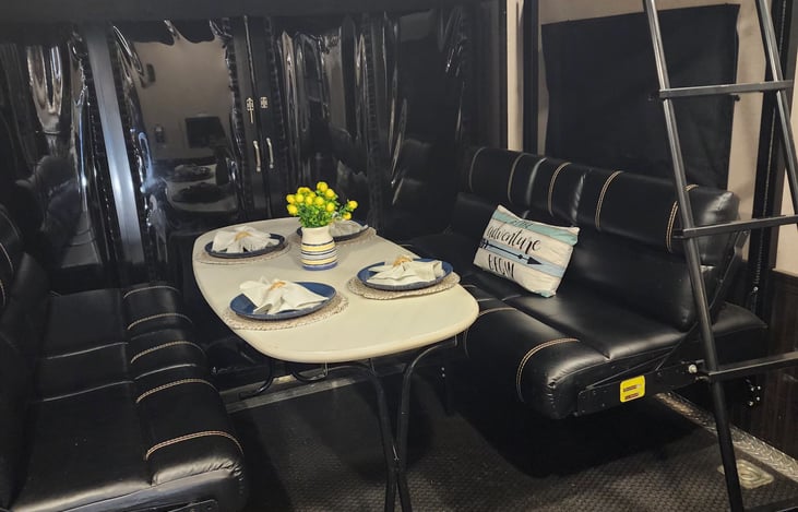 Seating and eating area in back