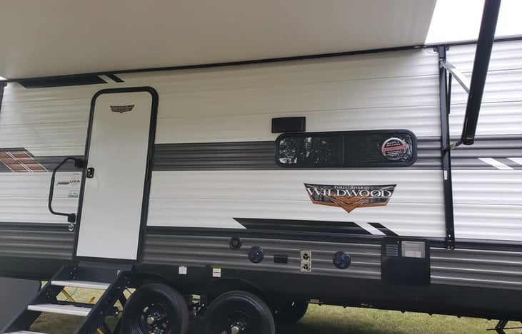 Awning fully extended