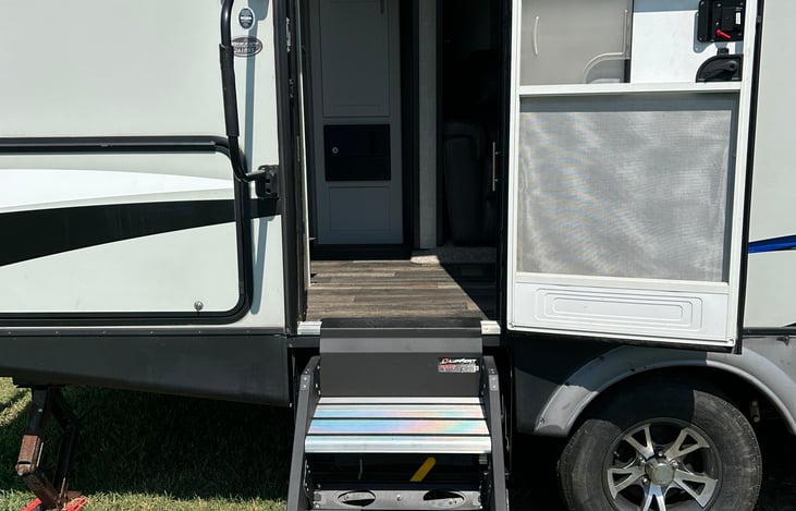 New steps and electric awning