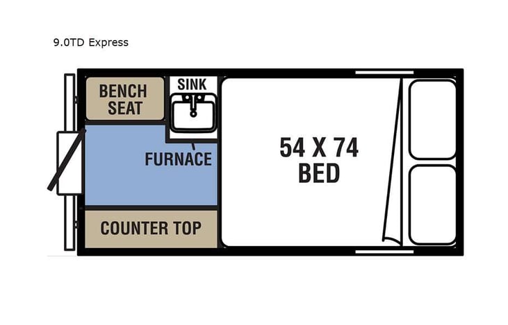 Representative floor plan provided by a trusted RVshare partner.