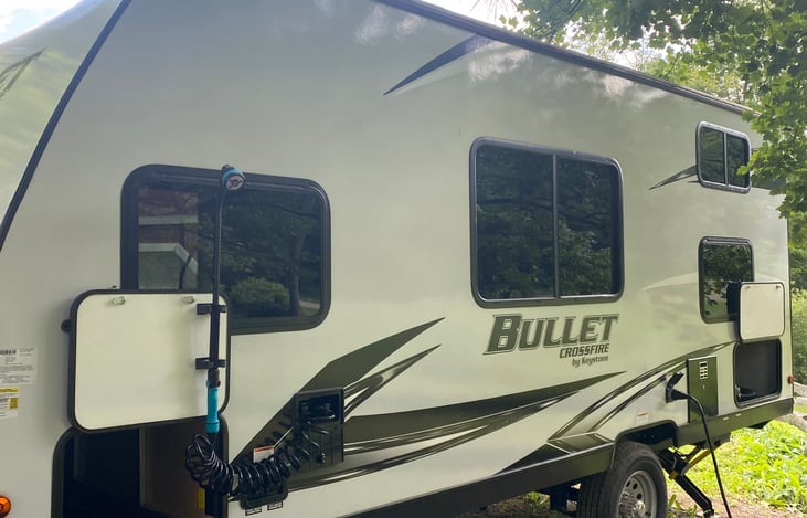 Outside shower for when you come back from the beach, and you want to wash off the sand!