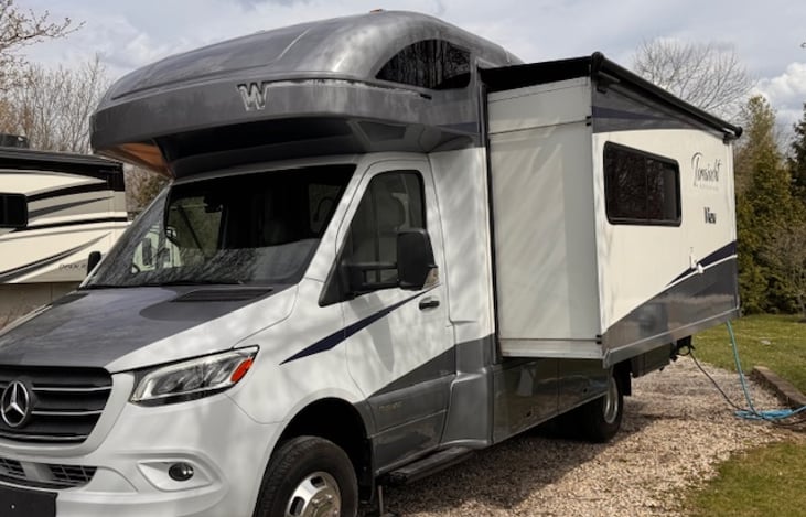 Drivers side with the slide extended.