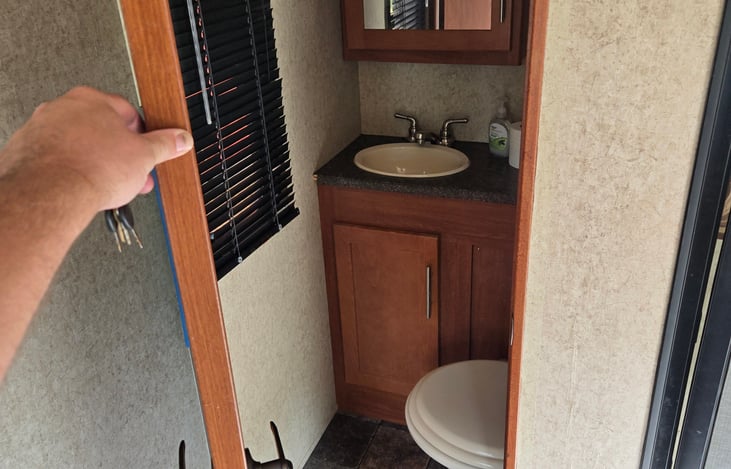 Rear restroom