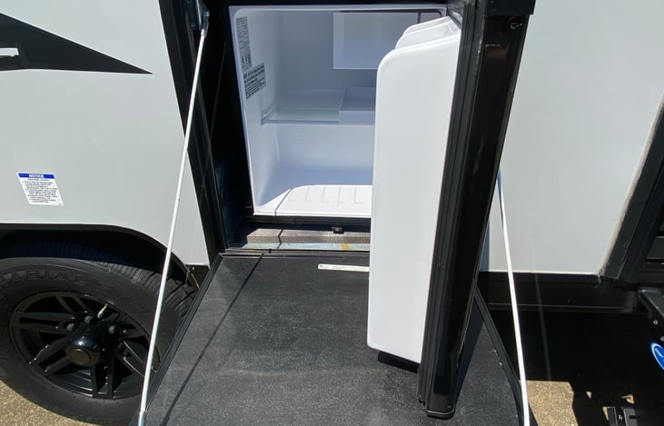 Exterior mini fridge.