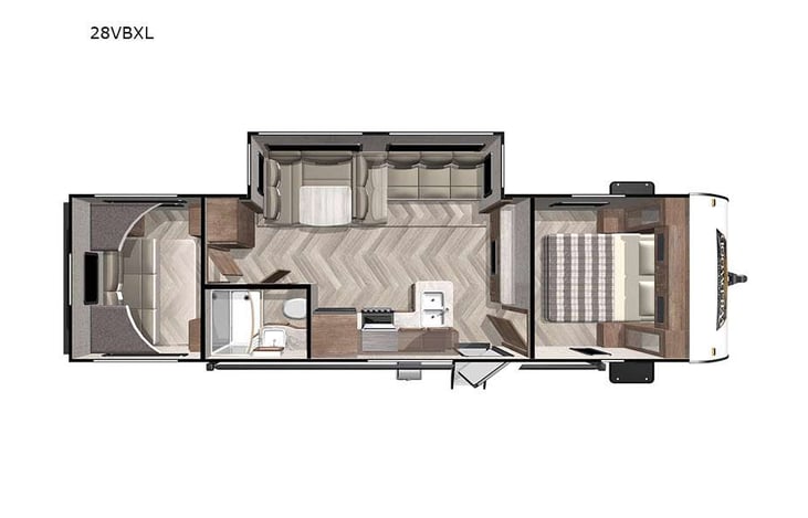 Representative floor plan provided by a trusted RVshare partner.